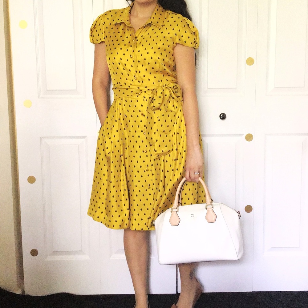 Owls Mustard Kate Spade dress